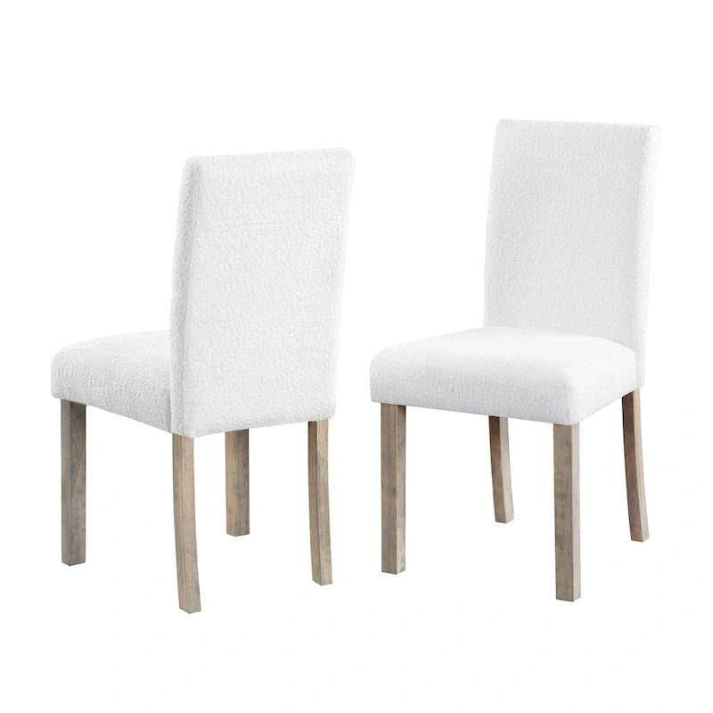 Sedia da pranzo Bouclé – Colori multipli, Set da 2