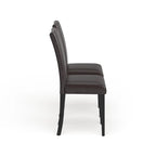 Sedia Parson in similpelle Nera/Marrone/Verde/Rossa/Bianca/Blu, gambe in legno massello, set da 2
