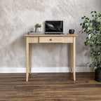Scrivania con cassetto stile Shaker, colore bianco/ciliegio — 1 persona