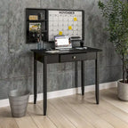 Scrivania con cassetto stile Shaker, colore bianco/ciliegio — 1 persona