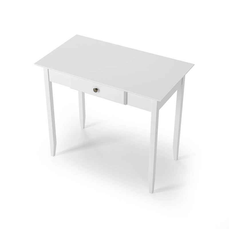 Scrivania con cassetto stile Shaker, colore bianco/ciliegio — 1 persona