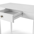 Scrivania con cassetto stile Shaker, colore bianco/ciliegio — 1 persona