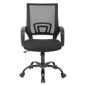 Sedia da ufficio girevole ergonomica nera, schienale in rete, sedile singolo