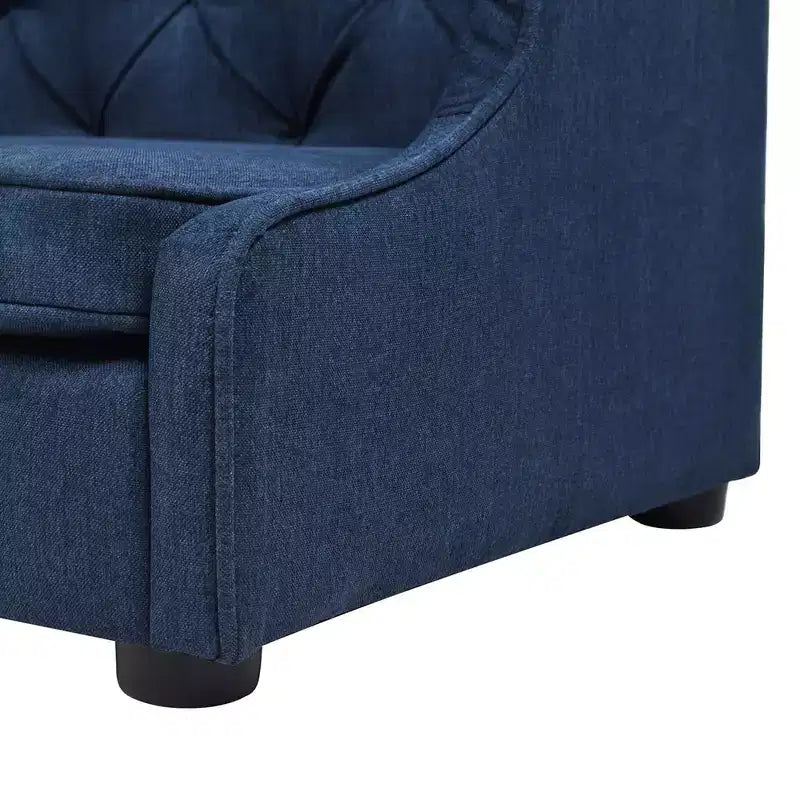 Divano-letto per animali domestici Jennifer Taylor Robin 35 con schienale a orecchioni capitonné, medio