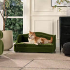 Divano-letto per animali domestici Jennifer Taylor Robin 35 con schienale a orecchioni capitonné, medio