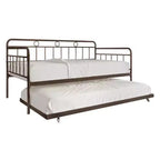 ChaletPosh Lettino in Metallo Twin Size con Rotelle Estraibili