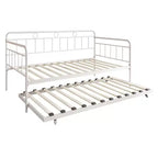 ChaletPosh Lettino in Metallo Twin Size con Rotelle Estraibili