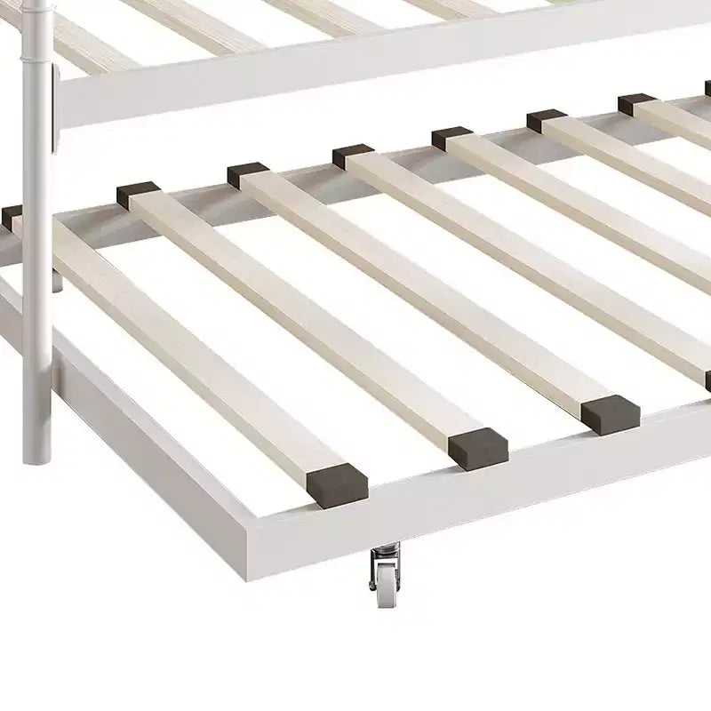 ChaletPosh Lettino in Metallo Twin Size con Rotelle Estraibili