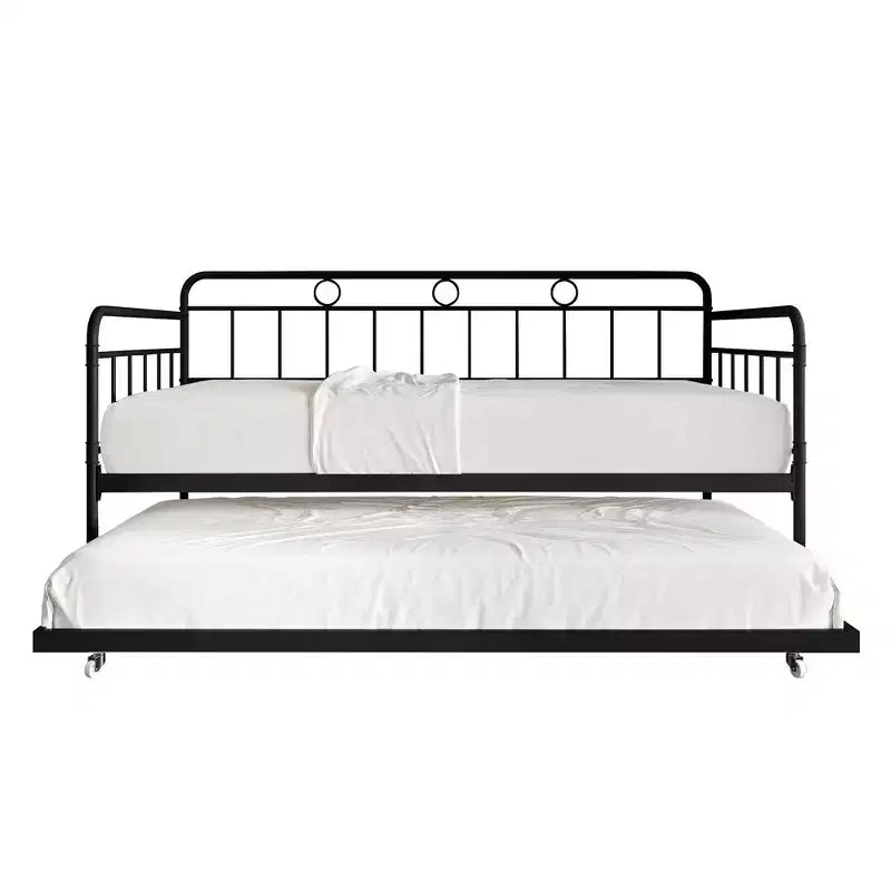 ChaletPosh Lettino in Metallo Twin Size con Rotelle Estraibili
