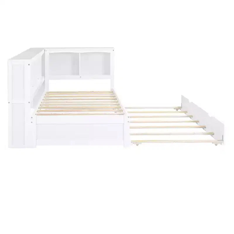 Divano letto a una piazza con letto estraibile/2 cassetti, armadietti e porte USB 4B - ModernLuxe