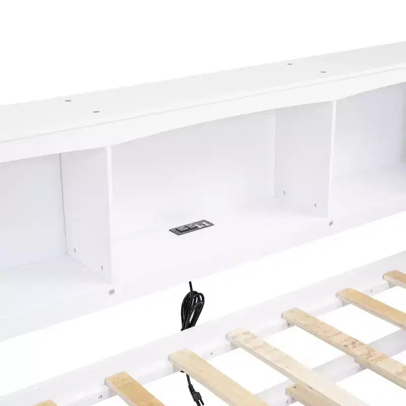 Divano letto a una piazza con letto estraibile/2 cassetti, armadietti e porte USB 4B - ModernLuxe