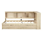Divano letto a una piazza con letto estraibile/2 cassetti, armadietti e porte USB 4B - ModernLuxe