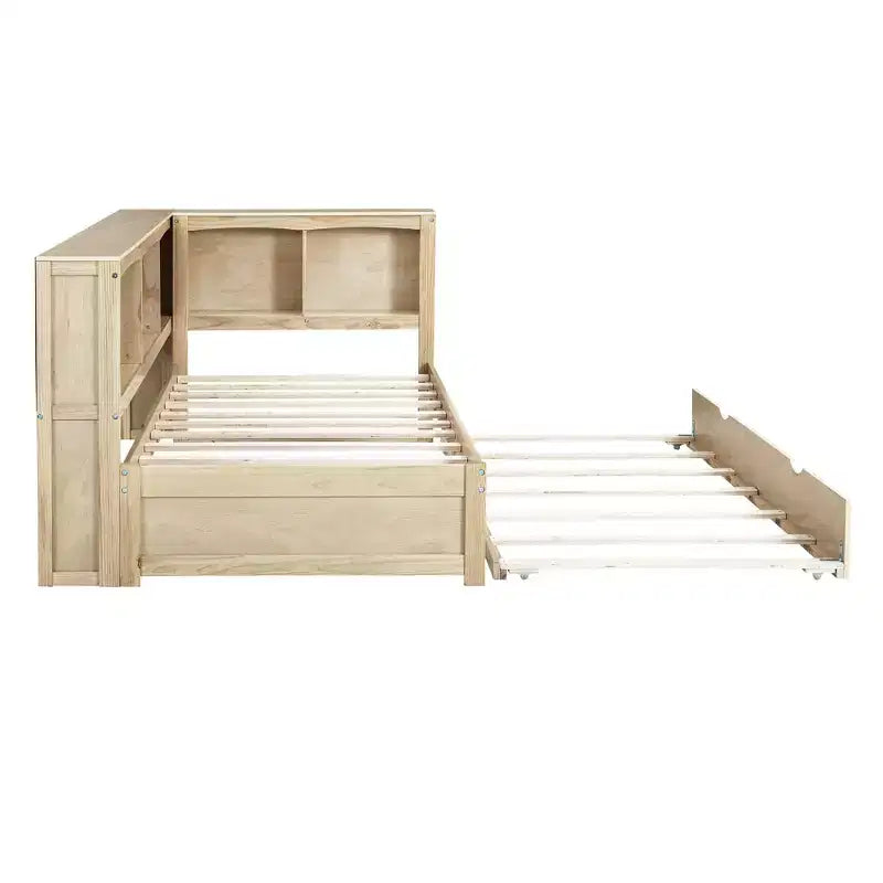 Divano letto a una piazza con letto estraibile/2 cassetti, armadietti e porte USB 4B - ModernLuxe