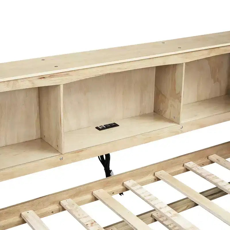Divano letto a una piazza con letto estraibile/2 cassetti, armadietti e porte USB 4B - ModernLuxe