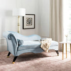 Chaise longue Mid-Century Modern con cuscino, 1 posto – Grigio / Blu scuro / Marrone chiaro / Blu ardesia / Smeraldo