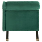 Chaise longue Mid-Century Modern con cuscino, 1 posto – Grigio / Blu scuro / Marrone chiaro / Blu ardesia / Smeraldo