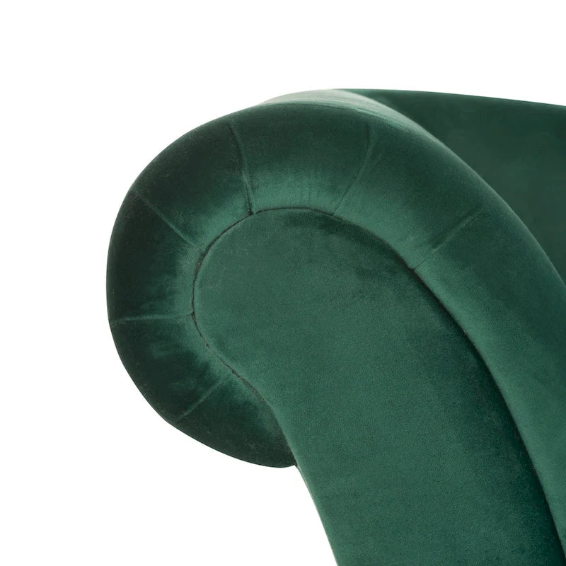 Chaise longue Mid-Century Modern con cuscino, 1 posto – Grigio / Blu scuro / Marrone chiaro / Blu ardesia / Smeraldo