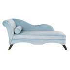 Chaise longue Mid-Century Modern con cuscino, 1 posto – Grigio / Blu scuro / Marrone chiaro / Blu ardesia / Smeraldo