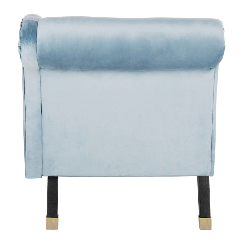 Chaise longue Mid-Century Modern con cuscino, 1 posto – Grigio / Blu scuro / Marrone chiaro / Blu ardesia / Smeraldo