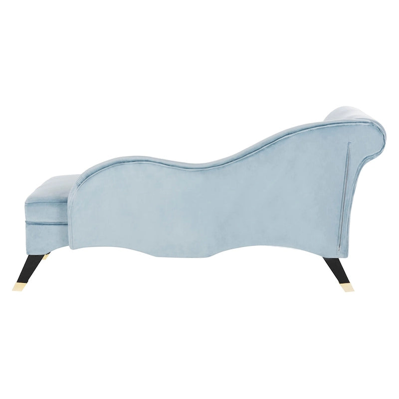Chaise longue Mid-Century Modern con cuscino, 1 posto – Grigio / Blu scuro / Marrone chiaro / Blu ardesia / Smeraldo