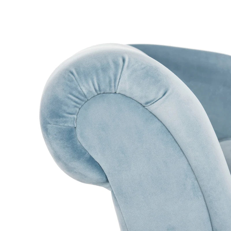 Chaise longue Mid-Century Modern con cuscino, 1 posto – Grigio / Blu scuro / Marrone chiaro / Blu ardesia / Smeraldo
