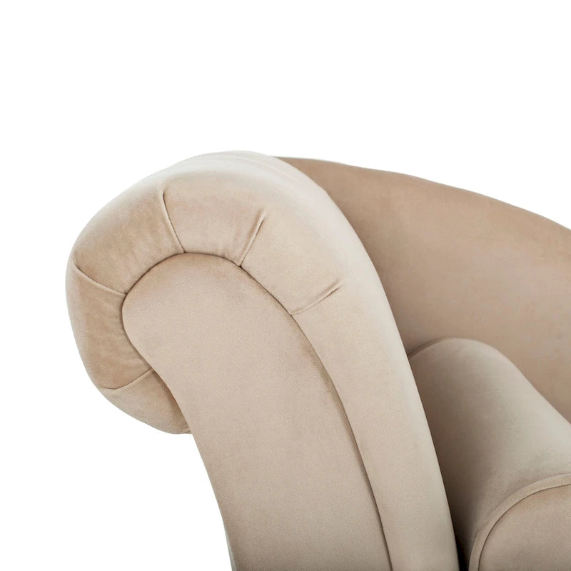 Chaise longue Mid-Century Modern con cuscino, 1 posto – Grigio / Blu scuro / Marrone chiaro / Blu ardesia / Smeraldo