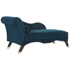 Chaise longue Mid-Century Modern con cuscino, 1 posto – Grigio / Blu scuro / Marrone chiaro / Blu ardesia / Smeraldo