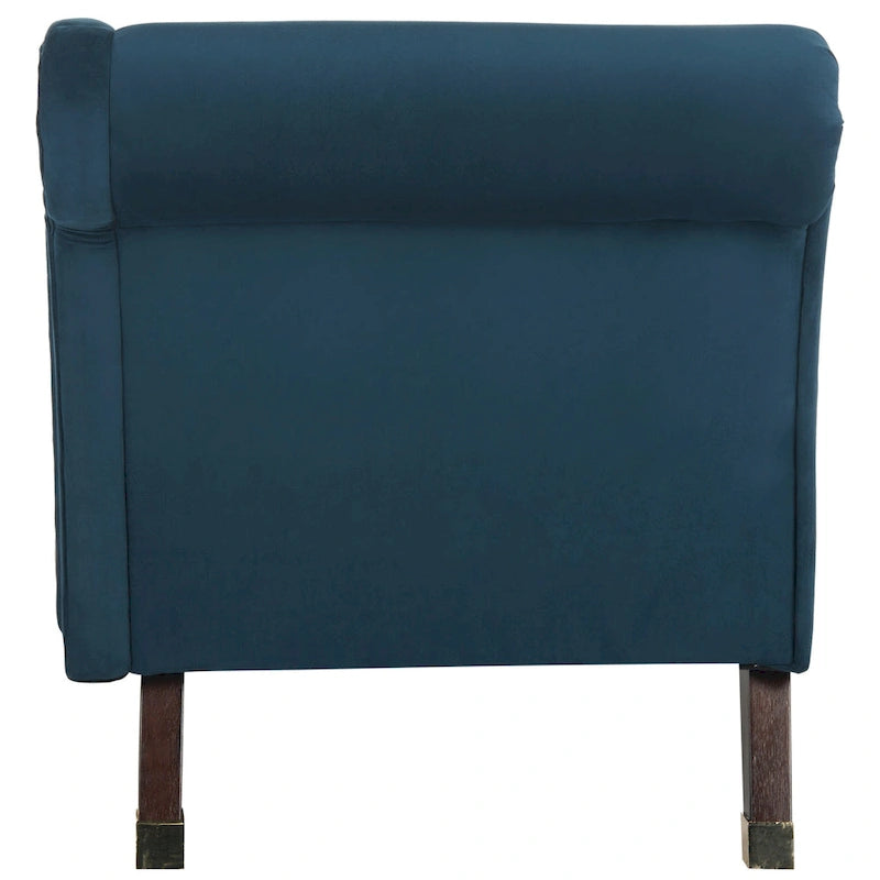 Chaise longue Mid-Century Modern con cuscino, 1 posto – Grigio / Blu scuro / Marrone chiaro / Blu ardesia / Smeraldo