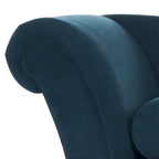 Chaise longue Mid-Century Modern con cuscino, 1 posto – Grigio / Blu scuro / Marrone chiaro / Blu ardesia / Smeraldo