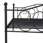 VECELO Struttura per letto a giorno matrimoniale in metallo, Divano letto con contenitore sotto, Facile da montare, Nessuna rete a molle necessaria