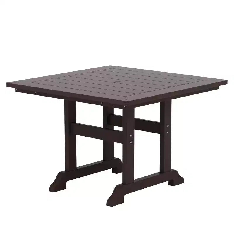 WestinTrends Set da 5 Pezzi con Tavolo Quadrato da Pranzo e Poltrone da Esterno con Schienale Curvo