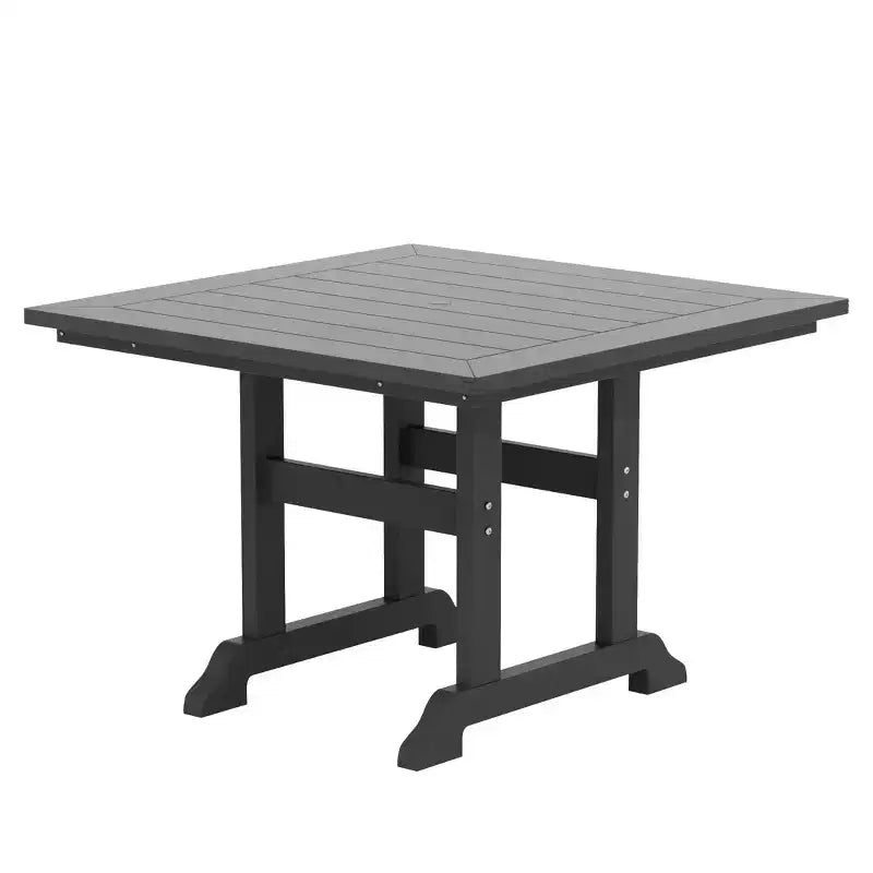 WestinTrends Set da 5 Pezzi con Tavolo Quadrato da Pranzo e Poltrone da Esterno con Schienale Curvo