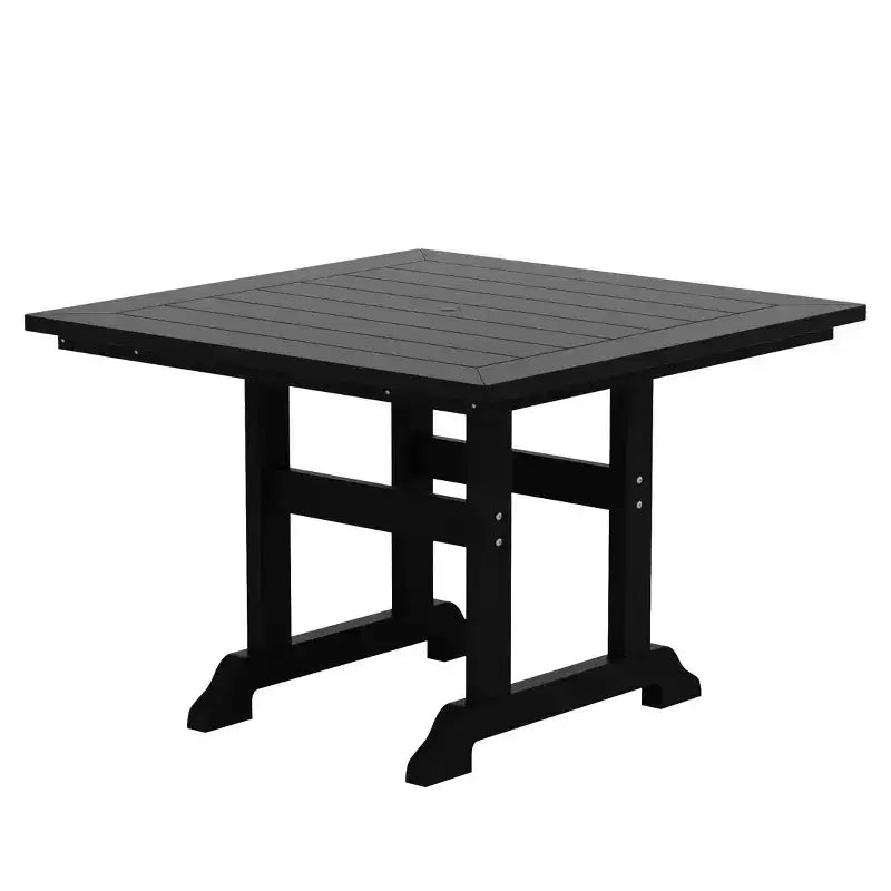 WestinTrends Set da 5 Pezzi con Tavolo Quadrato da Pranzo e Poltrone da Esterno con Schienale Curvo