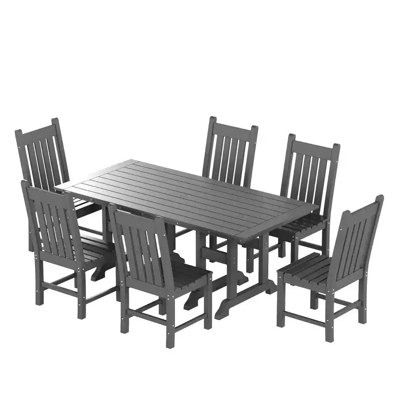 WestinTrends Set da pranzo da esterno di 7 pezzi Set tavolo e sedie da esterno