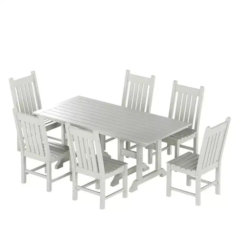WestinTrends Set da pranzo da esterno di 7 pezzi Set tavolo e sedie da esterno
