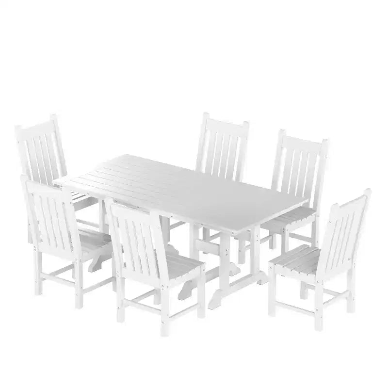WestinTrends Set da pranzo da esterno di 7 pezzi Set tavolo e sedie da esterno