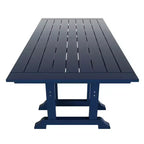 WestinTrends Malibu Set da Pranzo per Esterni da 7 Pezzi Tavolo da Pranzo per Esterni con Sedie da Pranzo, Blu Navy