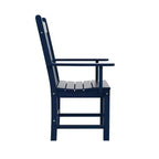WestinTrends Malibu Set da Pranzo per Esterni da 7 Pezzi Tavolo da Pranzo per Esterni con Sedie da Pranzo, Blu Navy