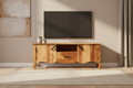 Mobile TV Marrone in Legno Massello – 2 Ante, 1 Cassetto, 1 Ripiano