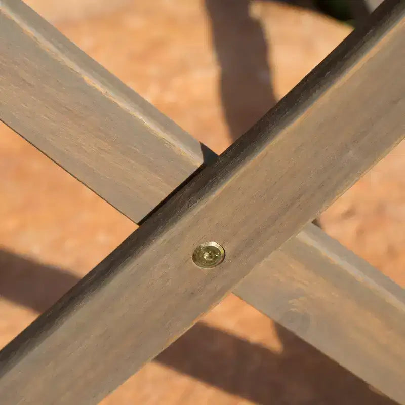 Tavolo da pranzo pieghevole per esterni in legno di acacia GDFStudio Rabion, grigio