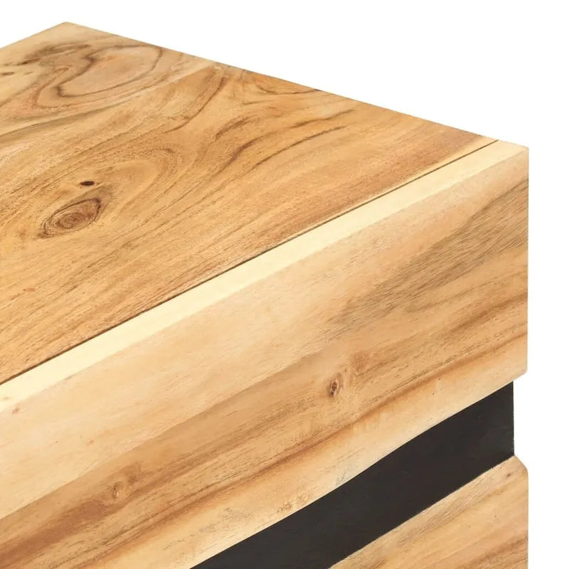 Madia marrone in legno massello di acacia, 2 ante