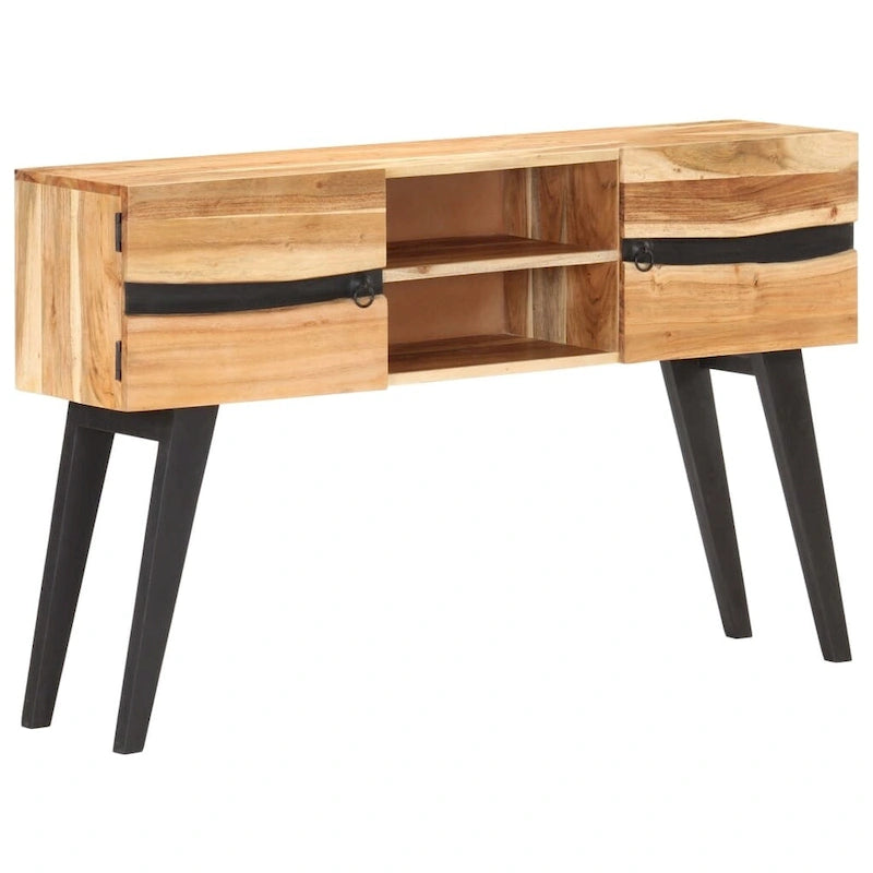Madia marrone in legno massello di acacia, 2 ante