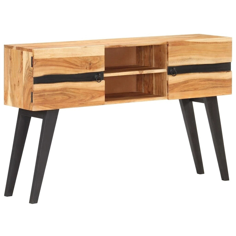 Madia marrone in legno massello di acacia, 2 ante