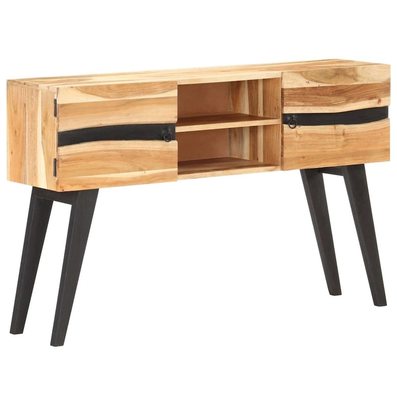 Madia marrone in legno massello di acacia, 2 ante