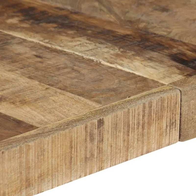 Tavolino da Caffè Quadrato Marrone Chiaro – Legno di Mango Grezzo, 1 Persona