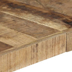 Tavolino da Caffè Quadrato Marrone Chiaro – Legno di Mango Grezzo, 1 Persona