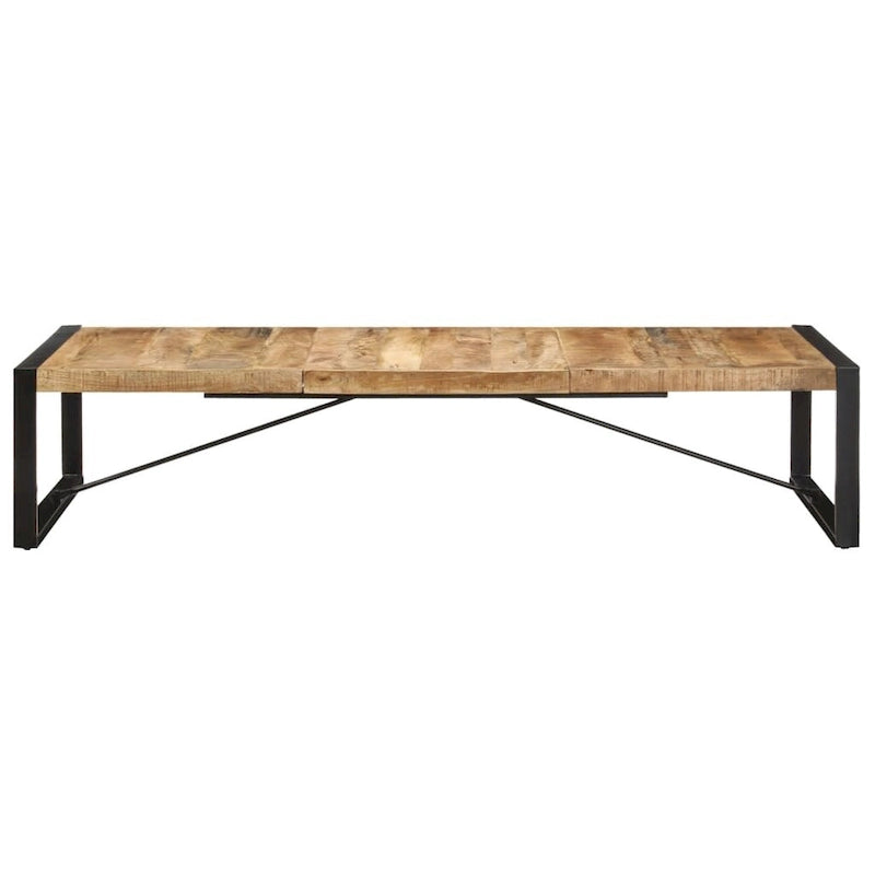 Tavolino da Caffè Quadrato Marrone Chiaro – Legno di Mango Grezzo, 1 Persona