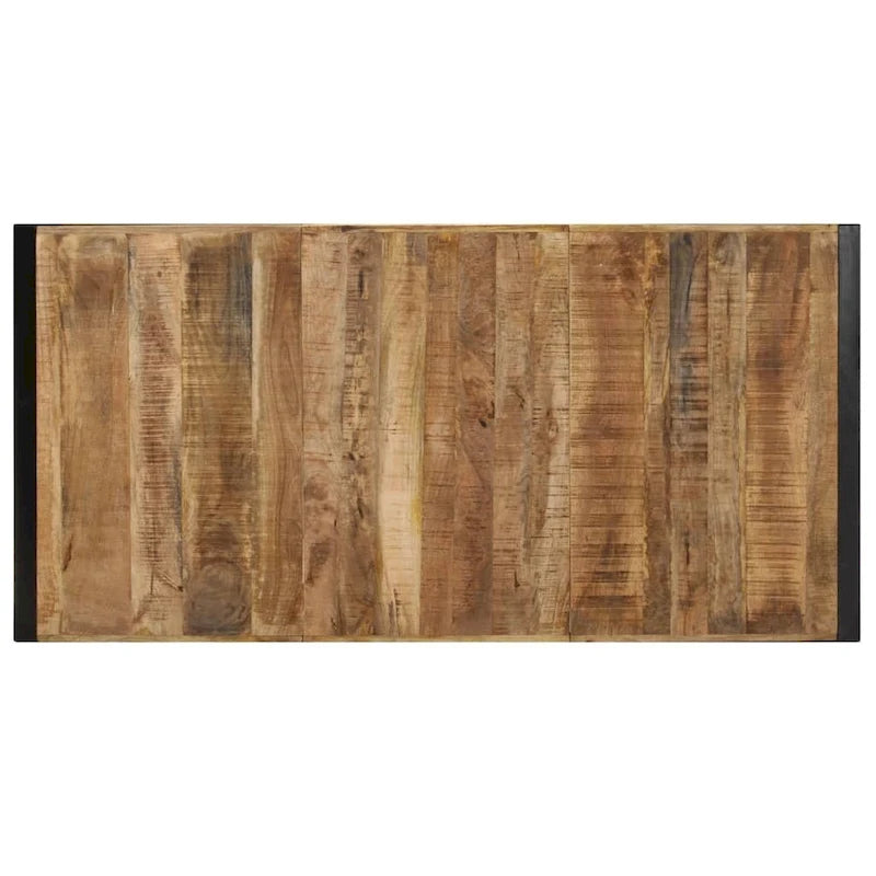 Tavolino da Caffè Quadrato Marrone Chiaro – Legno di Mango Grezzo, 1 Persona