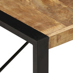 Tavolino da Caffè Quadrato Marrone Chiaro – Legno di Mango Grezzo, 1 Persona