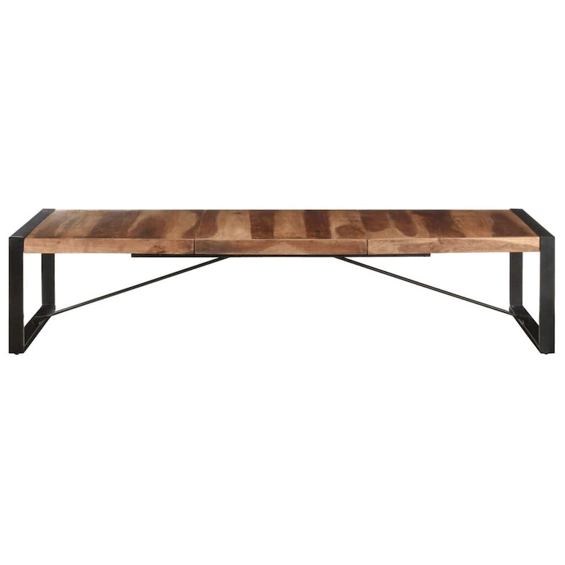 Tavolino da Caffè Quadrato Marrone Chiaro – Legno di Mango Grezzo, 1 Persona